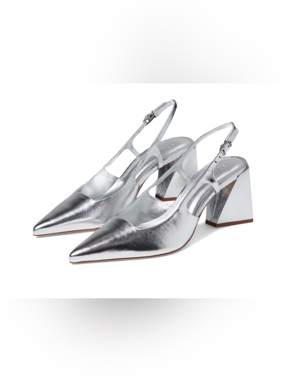 Schutz Women's Blanche Mid Pump, Prata, size 9